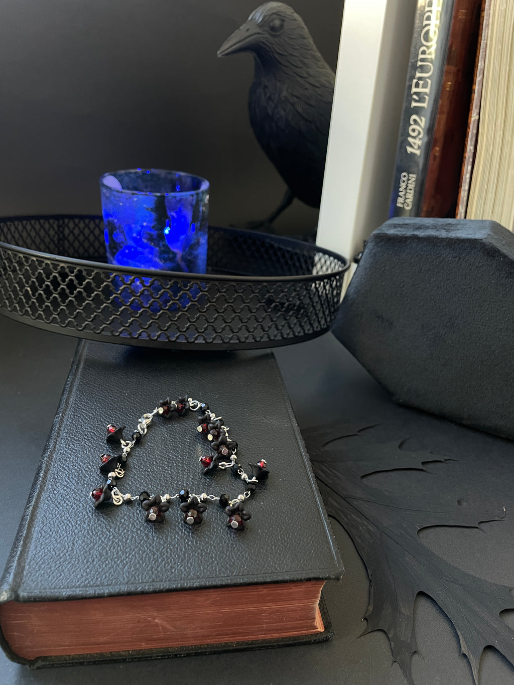 Hand made Dark flower Bracelet