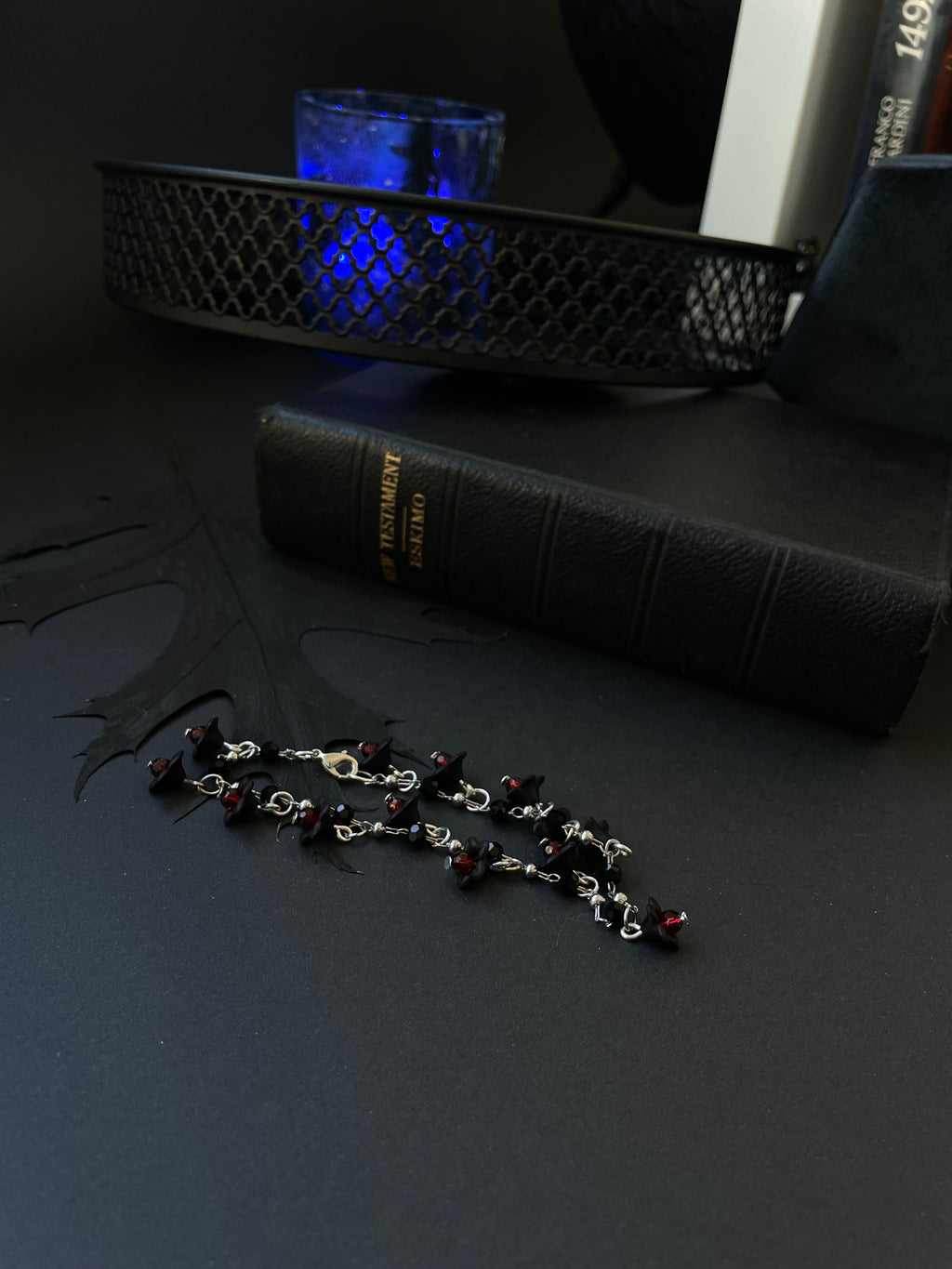 Hand made Dark flower Bracelet