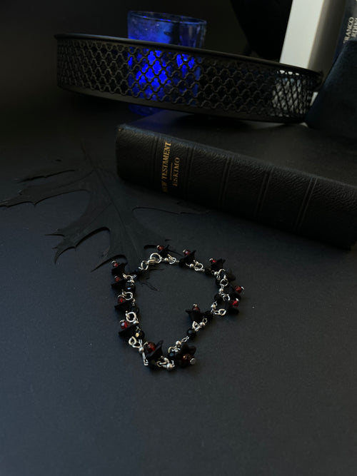 Hand made Dark flower Bracelet