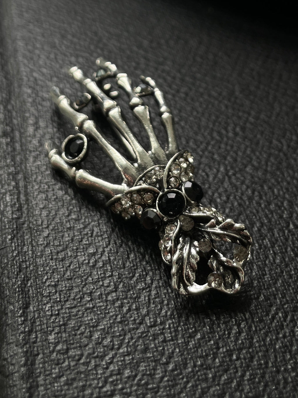 Memento Mori Hand Brooch