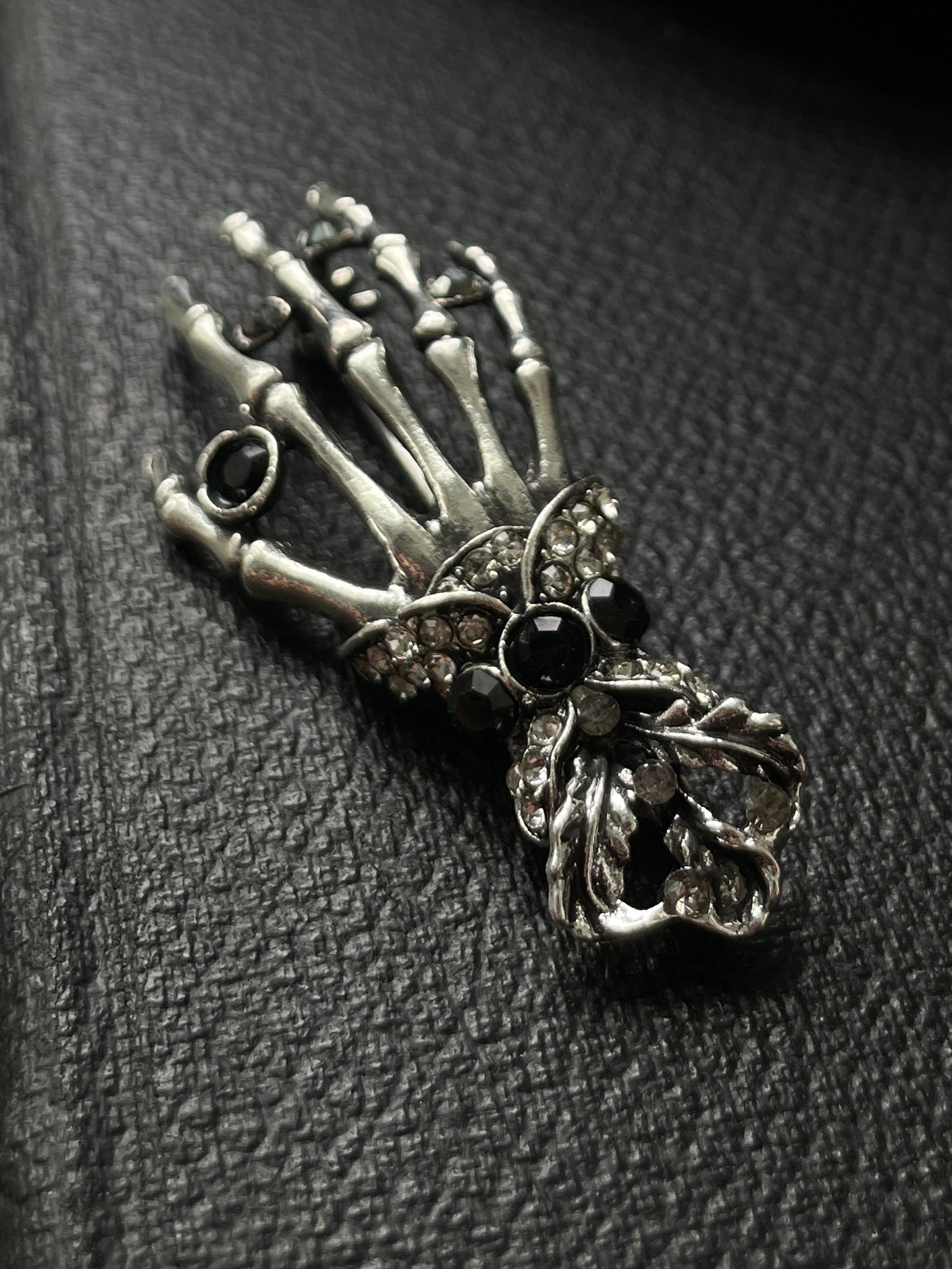 Memento Mori Hand Brooch