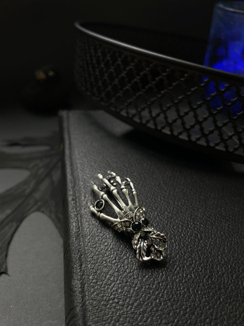 Memento Mori Hand Brooch