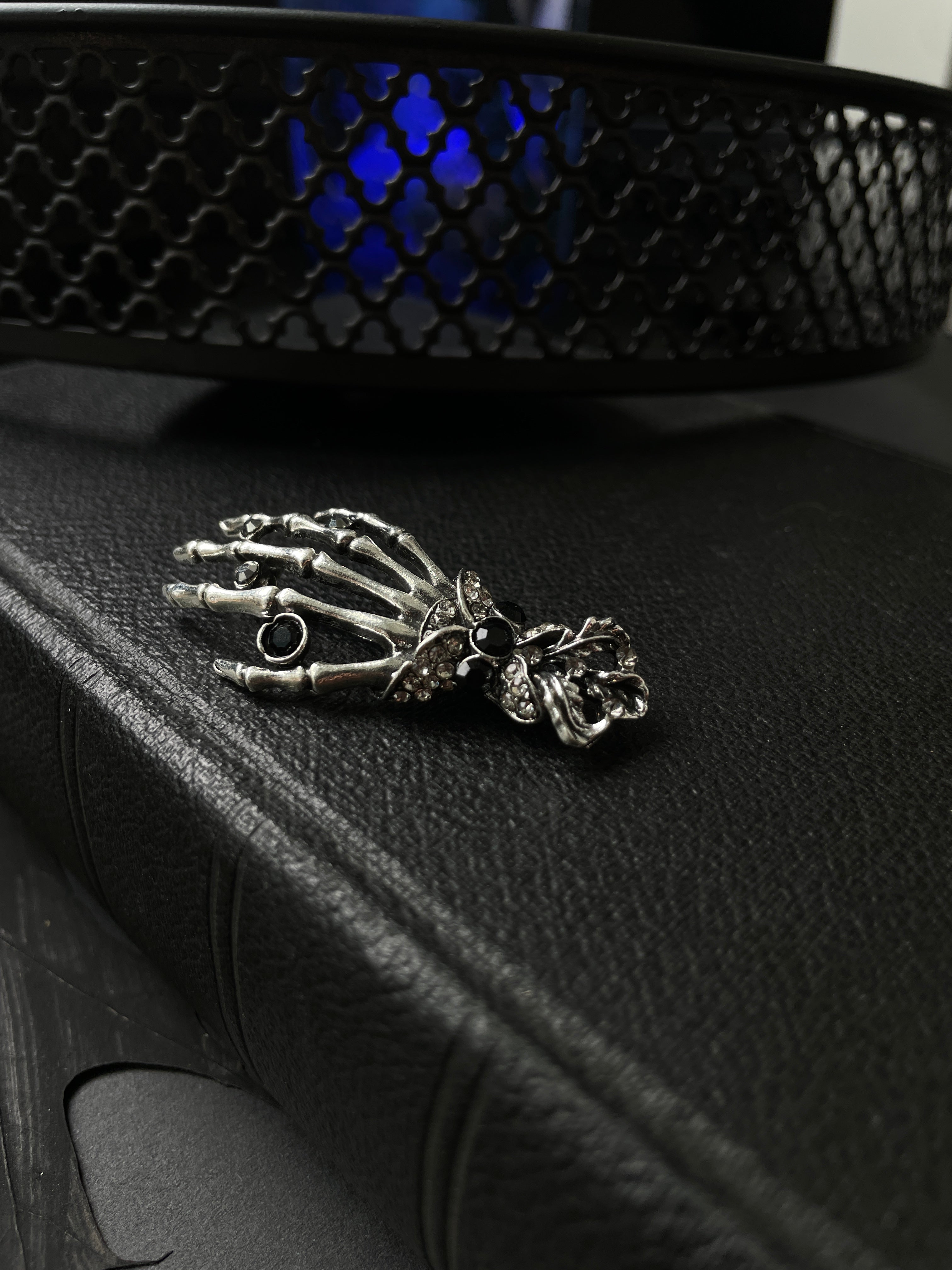 Memento Mori Hand Brooch