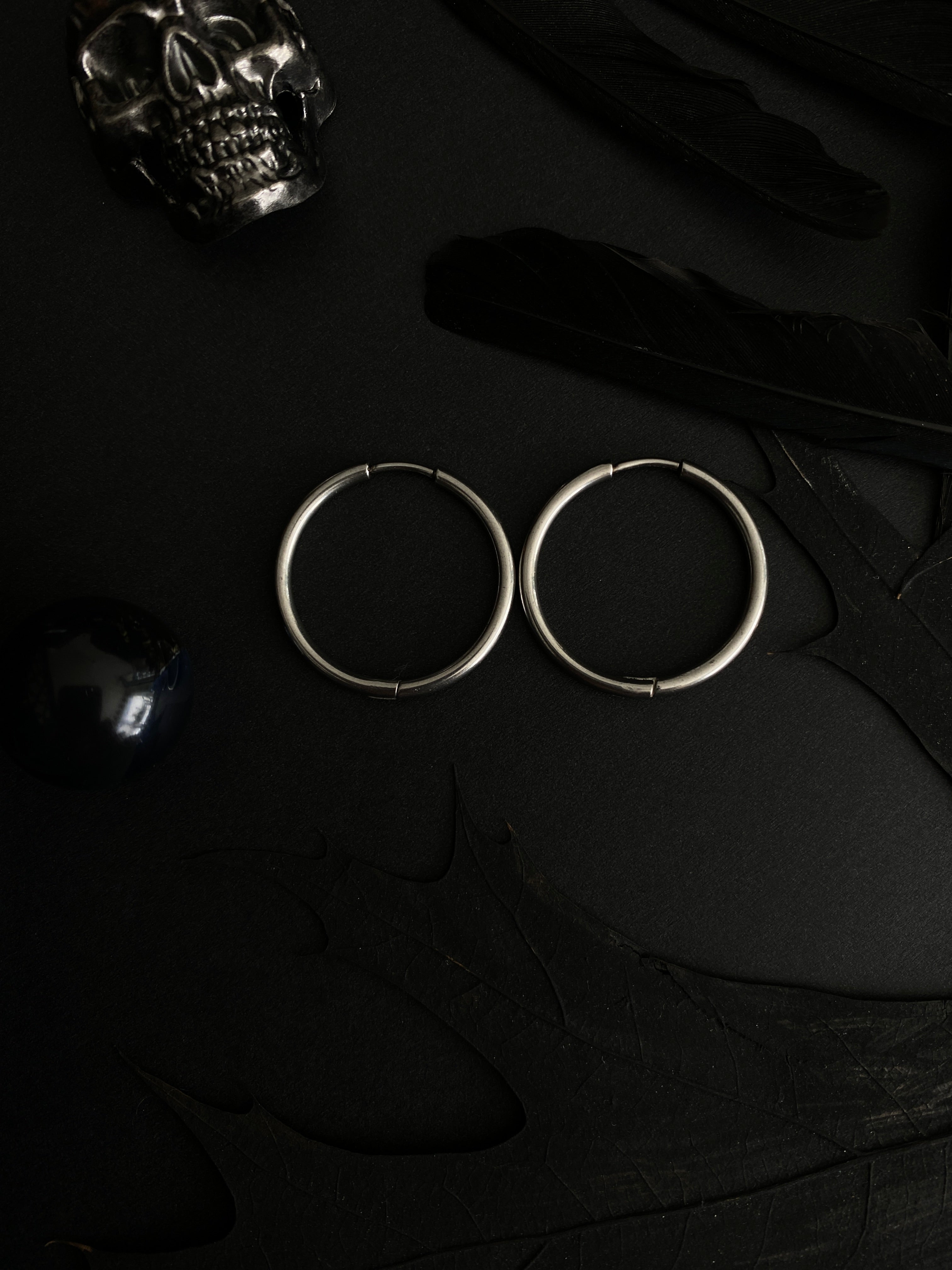 Stainless steel hoop earrings