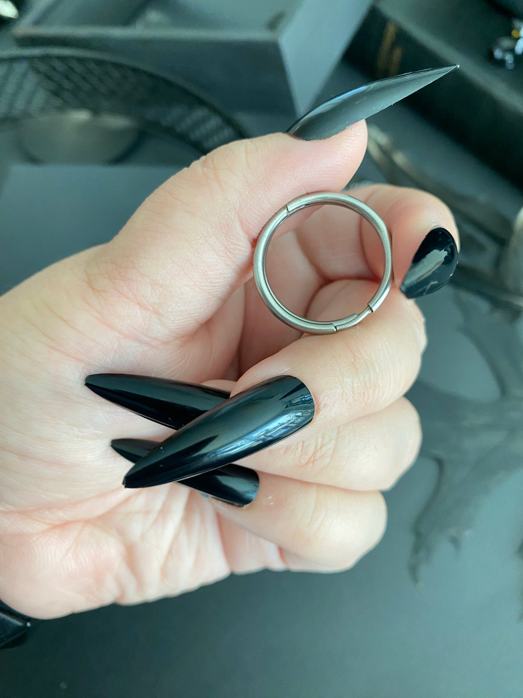 Stainless steel hoop earrings