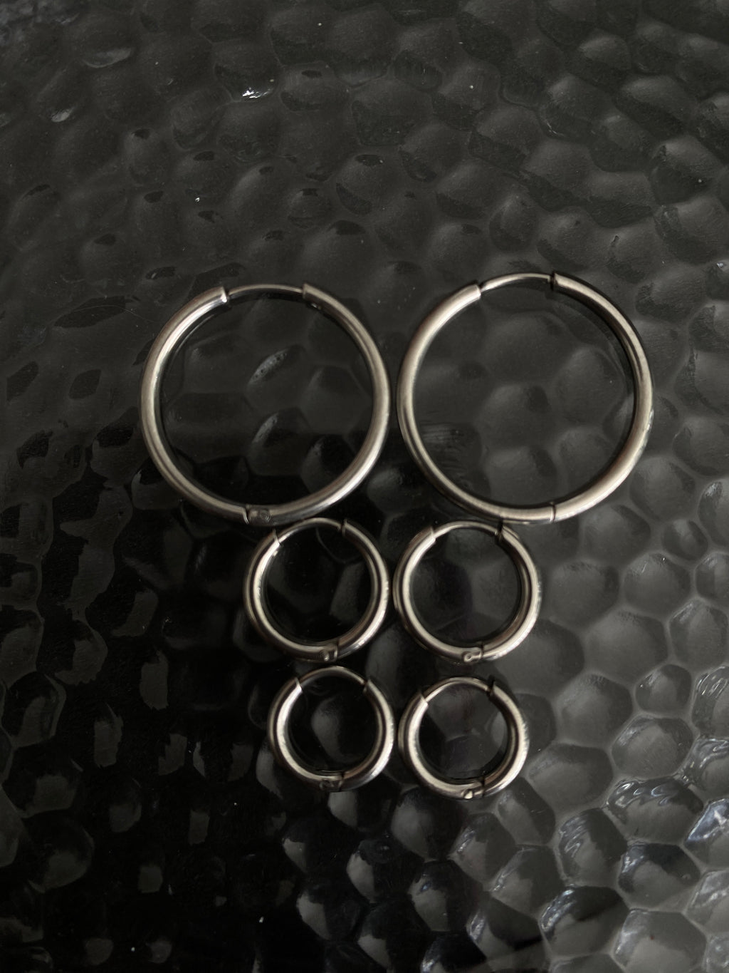Stainless steel hoop earrings