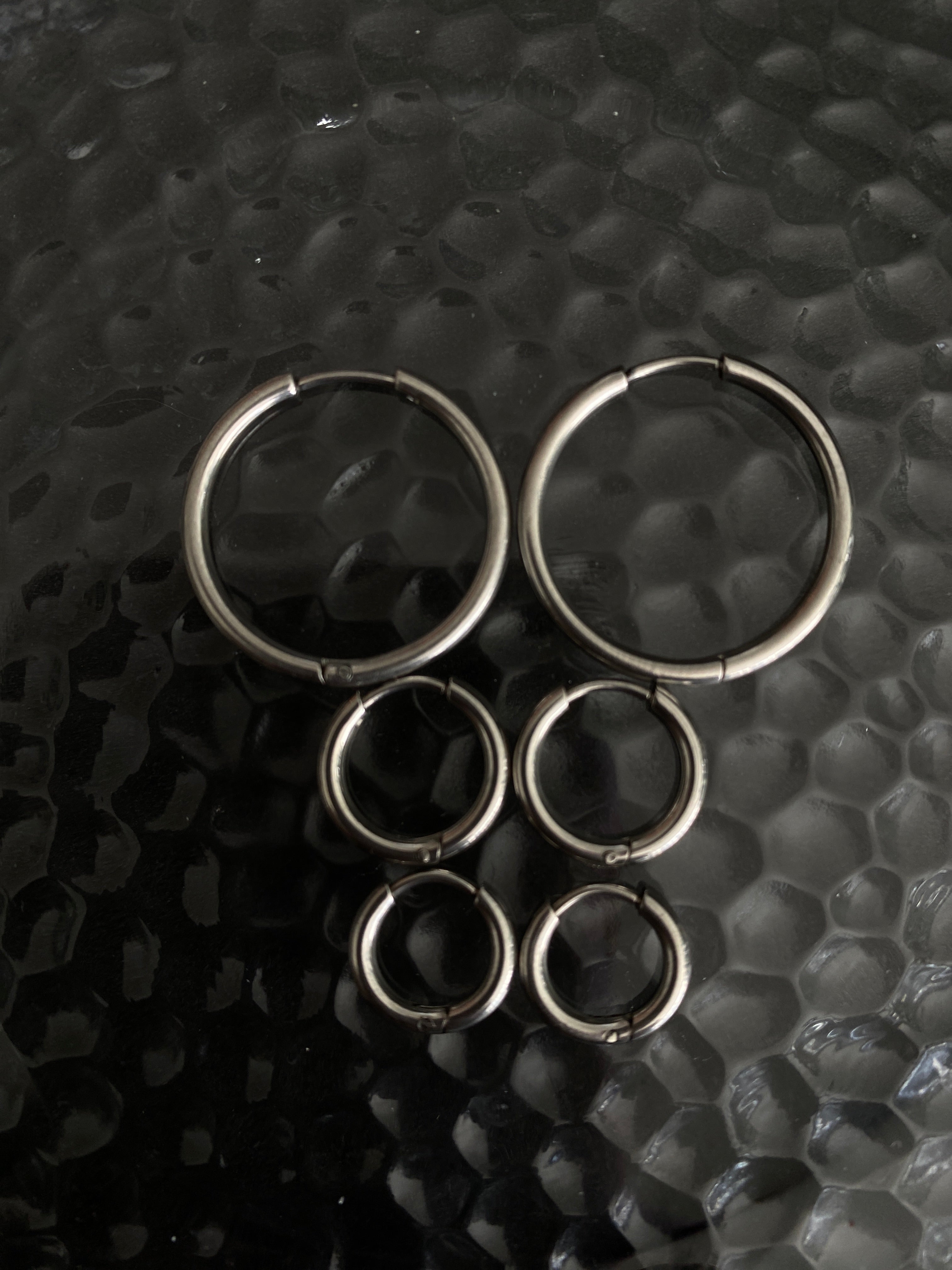 Stainless steel hoop earrings