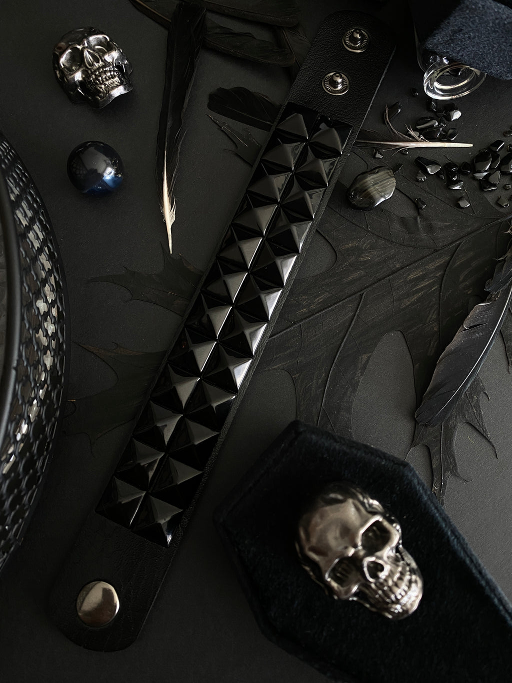 Single & Double Row Square Spike Bracelet