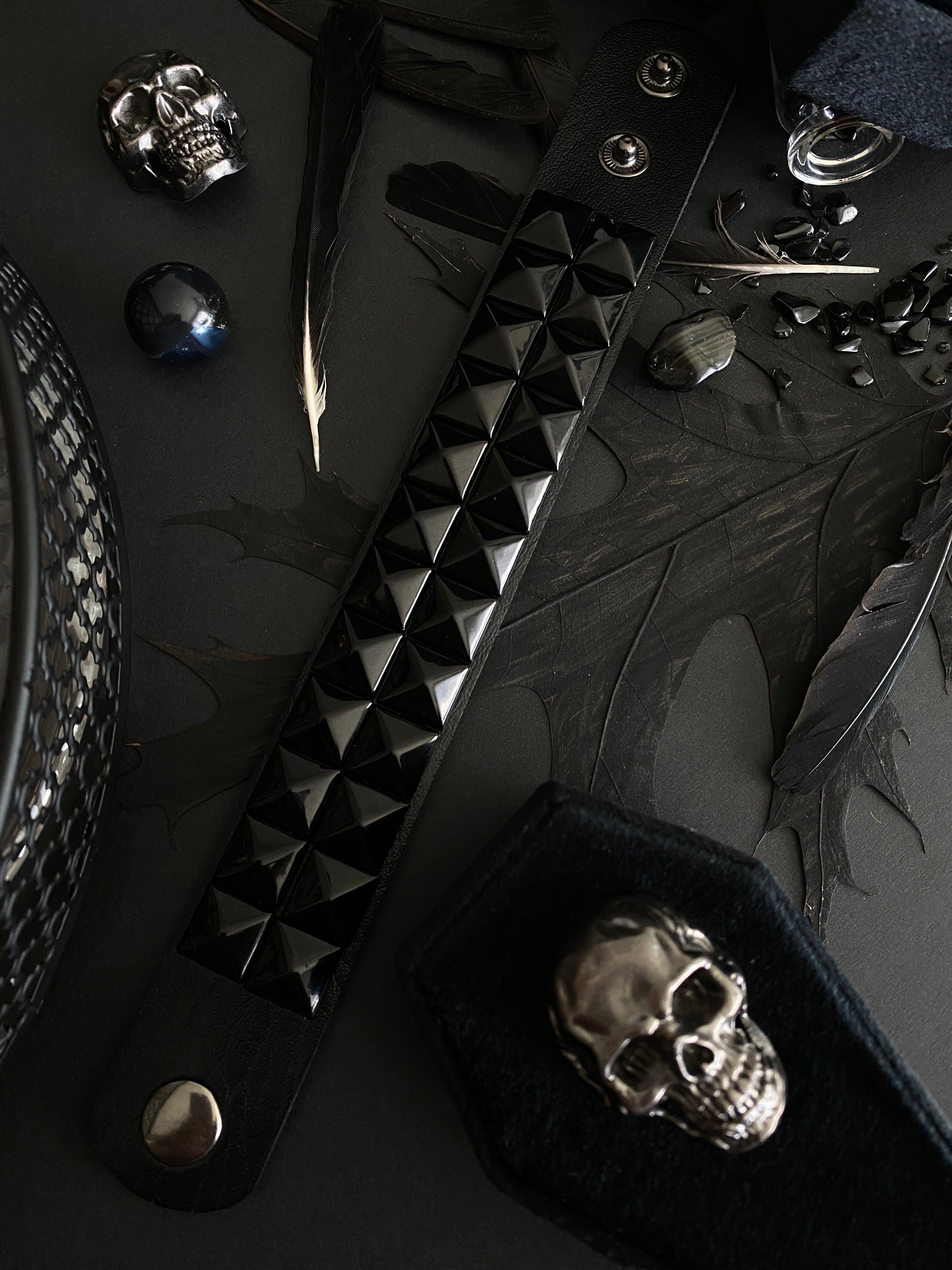 Single & Double Row Square Spike Bracelet