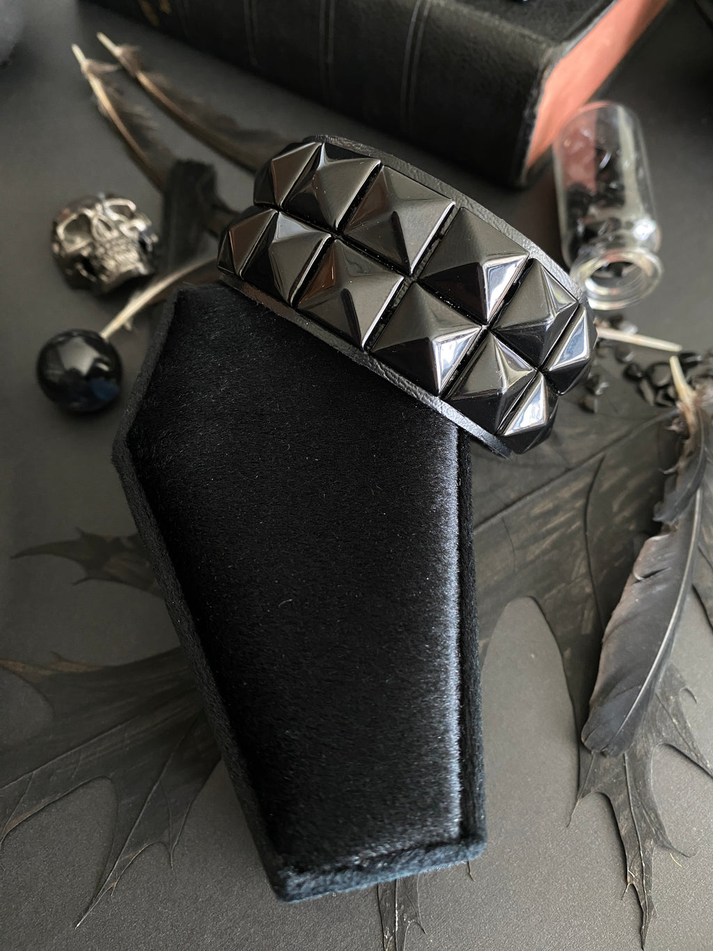 Single & Double Row Square Spike Bracelet