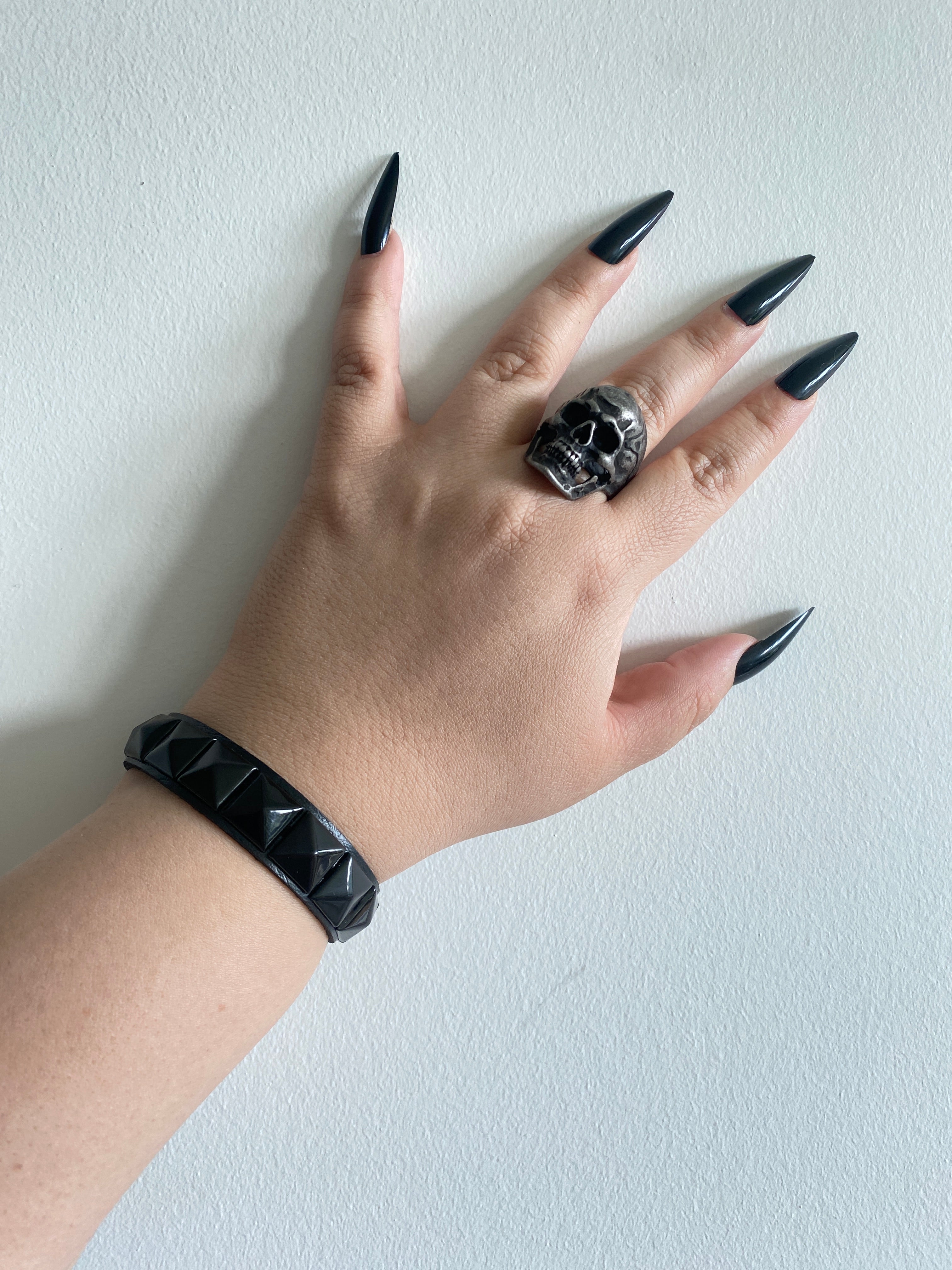 Single & Double Row Square Spike Bracelet