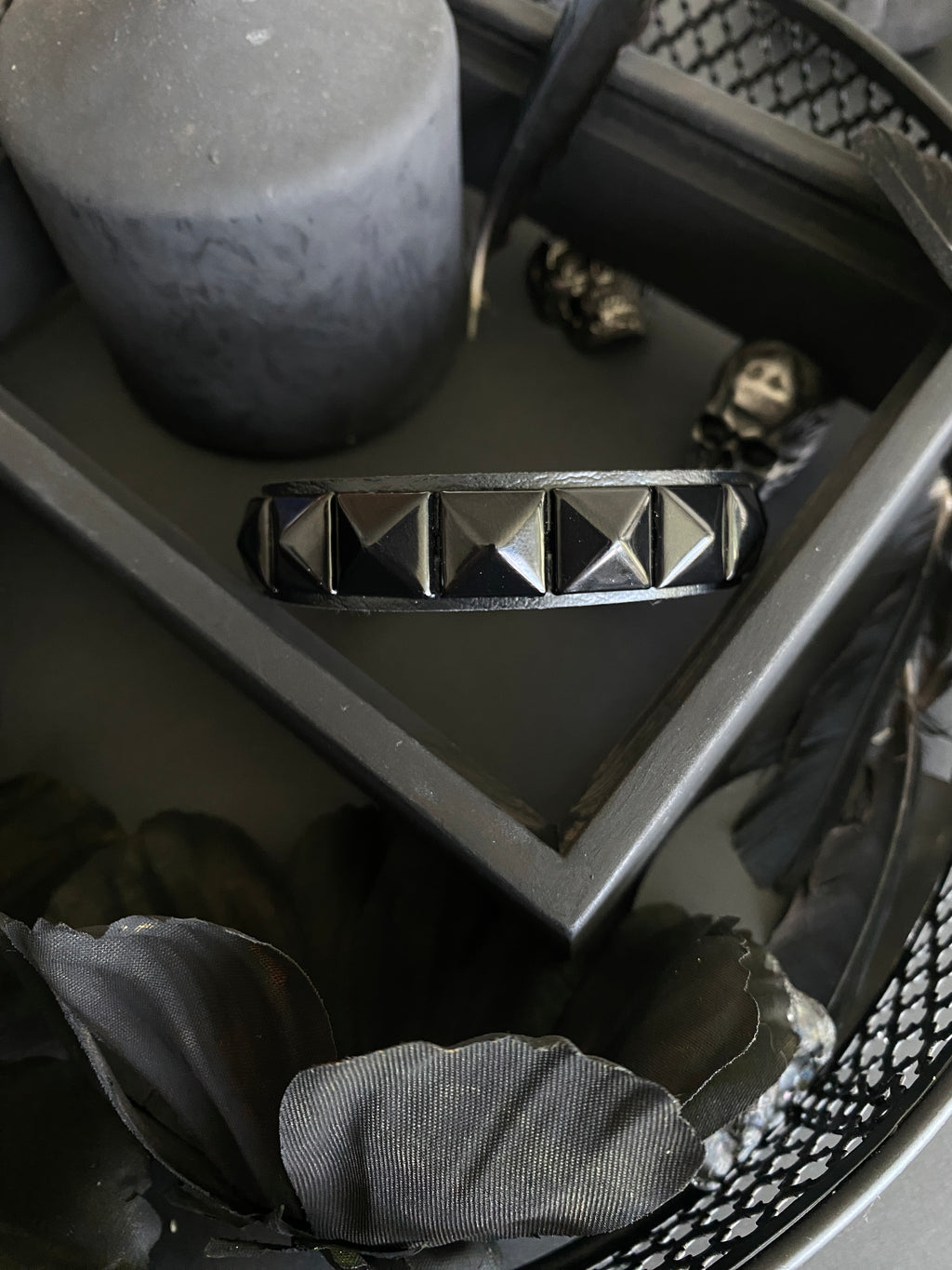 Single & Double Row Square Spike Bracelet