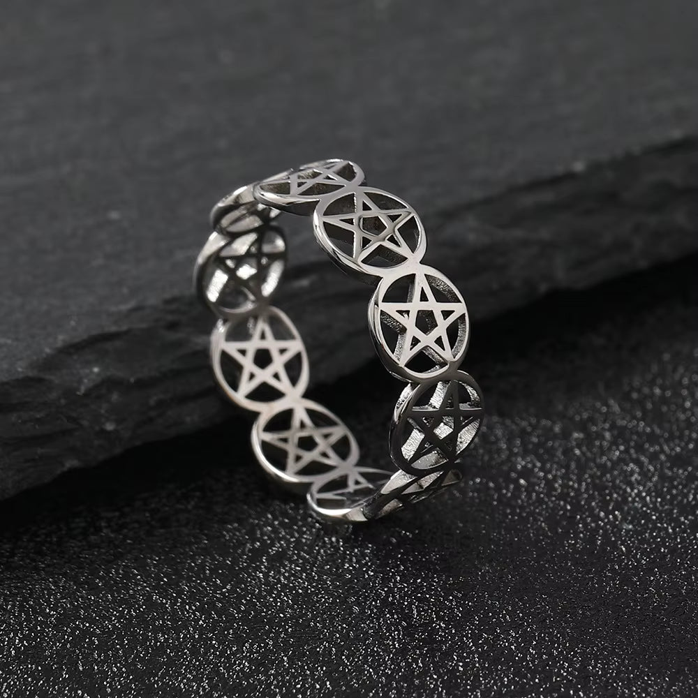 Pentagram Stainless Steel Ring